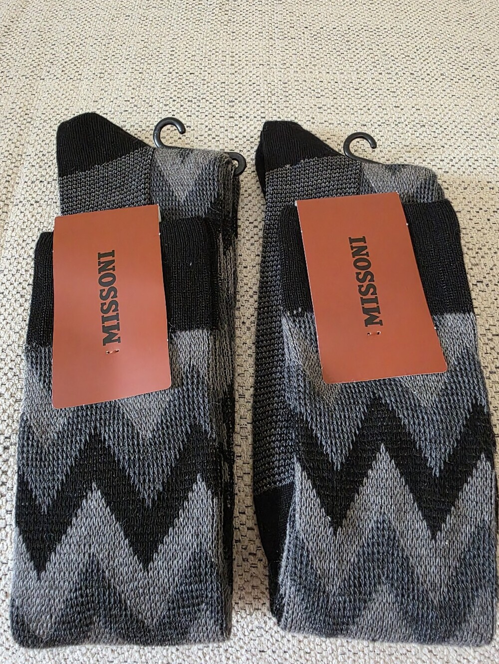Missoni Gambaletto Chevron Knee-High Socks Size: M Made in Italy (2 Pairs)